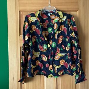 NWOT ASOS Fruit Print Button Down